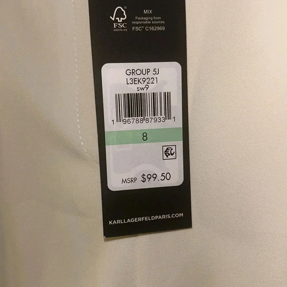 NWT Karl lagerfeld women’s contrast trim cropped pantss - Picture 5 of 10